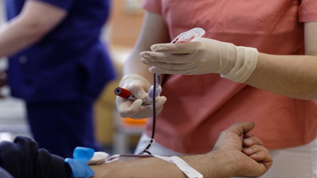 nurse drawing blood