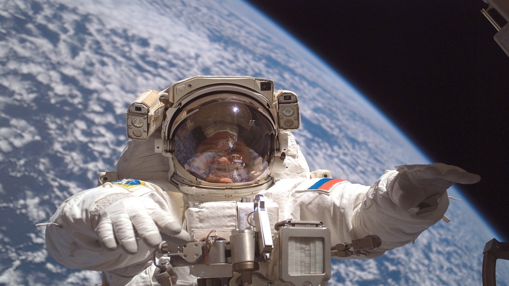 astronaut on space